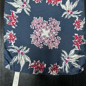 J. Crew Navy and White floral print pocket square
